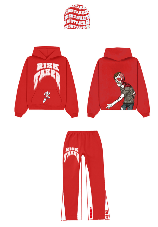 Red “Zombie Takeover” flare set